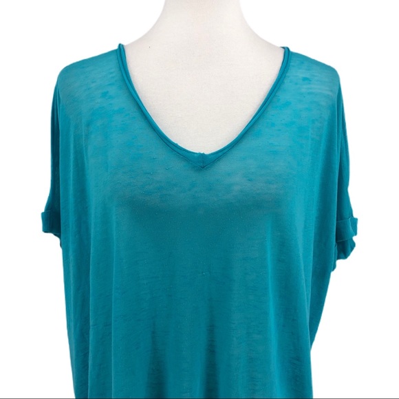 Rag & Bone Blue Knit Short Sleeve Tee, Size S - Picture 2 of 10